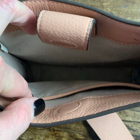 Tory Burch‎ Thea Pink Moon Web Shoulder Bag Crossbody Purse Messenger - Picture 3 of 6